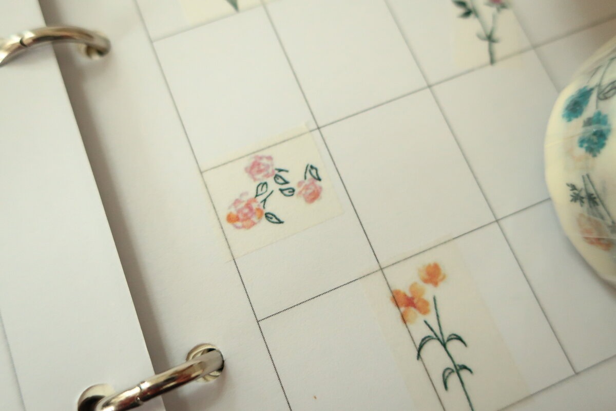 single flower マスキングテープ