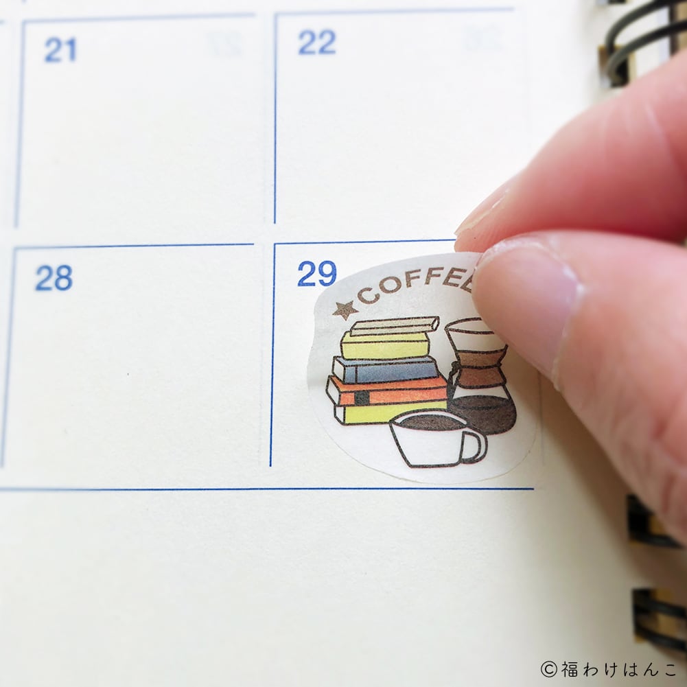 福わけはんこ　フレークシール／Coffee Break