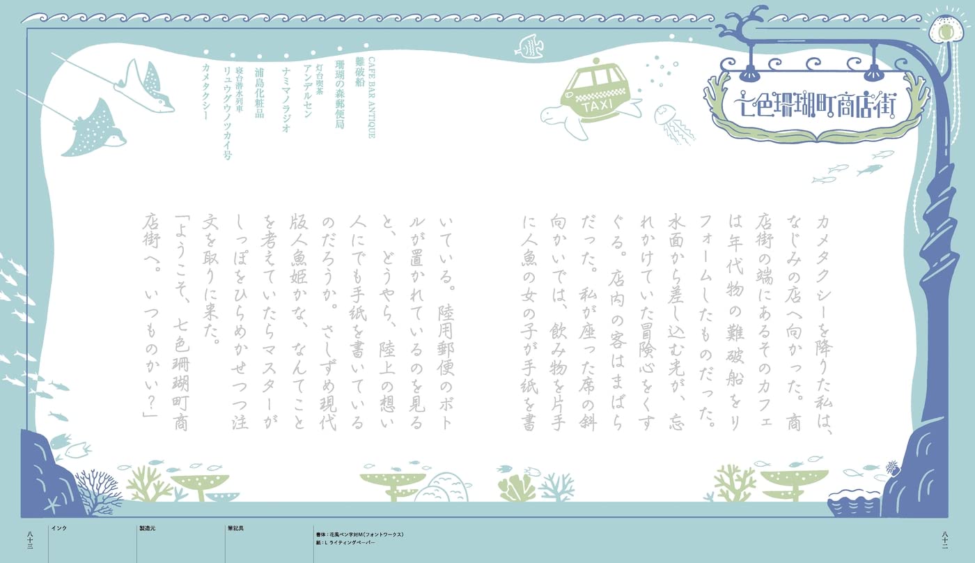 ガラスペンでなぞる ツキアカリ商店街 | book | Blessing