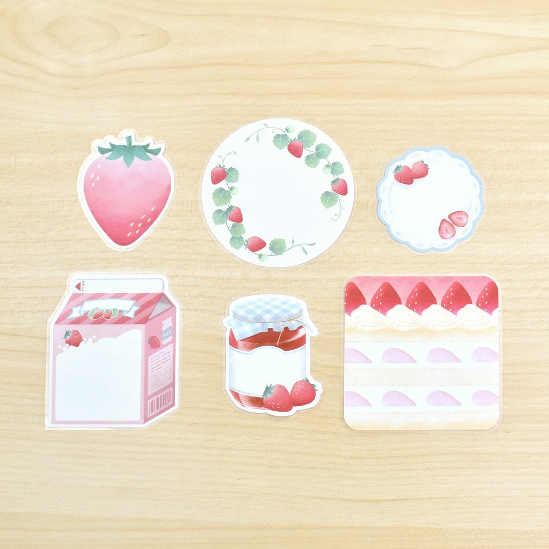 【新商品】Natsunoka フレーク付箋 いちご／さくら