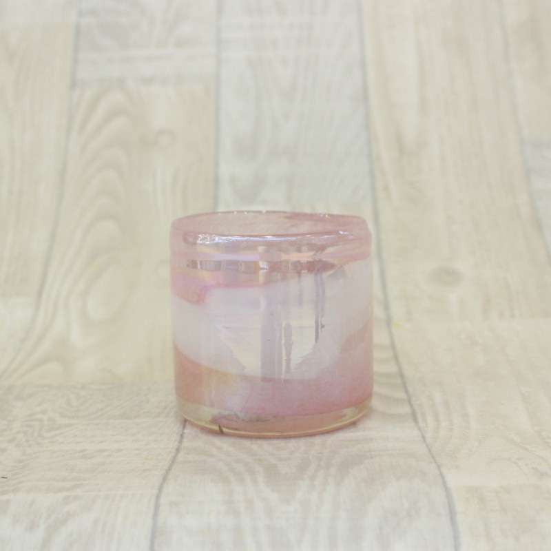 Demia light pink Oil Glass tealight round S