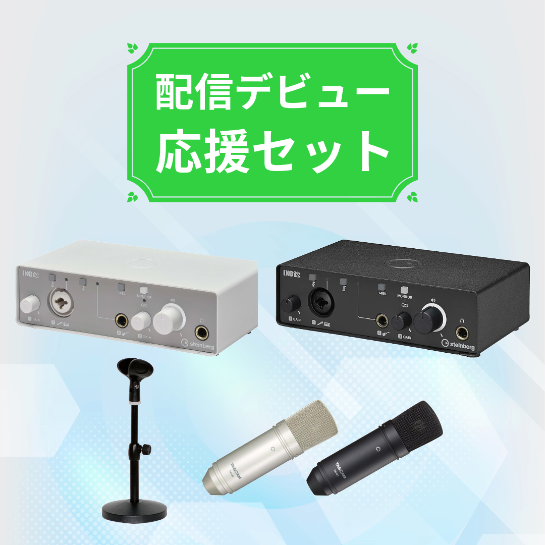【配信デビュー応援】配信機材セット Steinberg IXO12+コンデンサマイク+マイクスタンド【PC同時購入限定品】