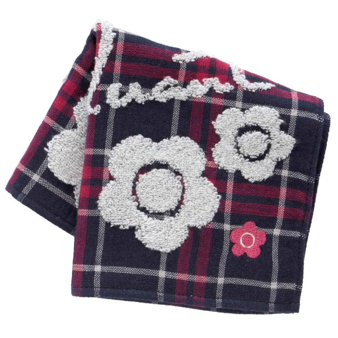 マリークワント　デイジー刺繍マフラー　ブラック MARY QUANT - マリークワント デイジー刺繍 ストール マフラー