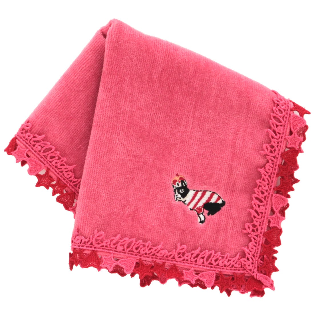 キャス キッドソン 大判 タオルハンカチ（28cm）LACE HEARTS TILE