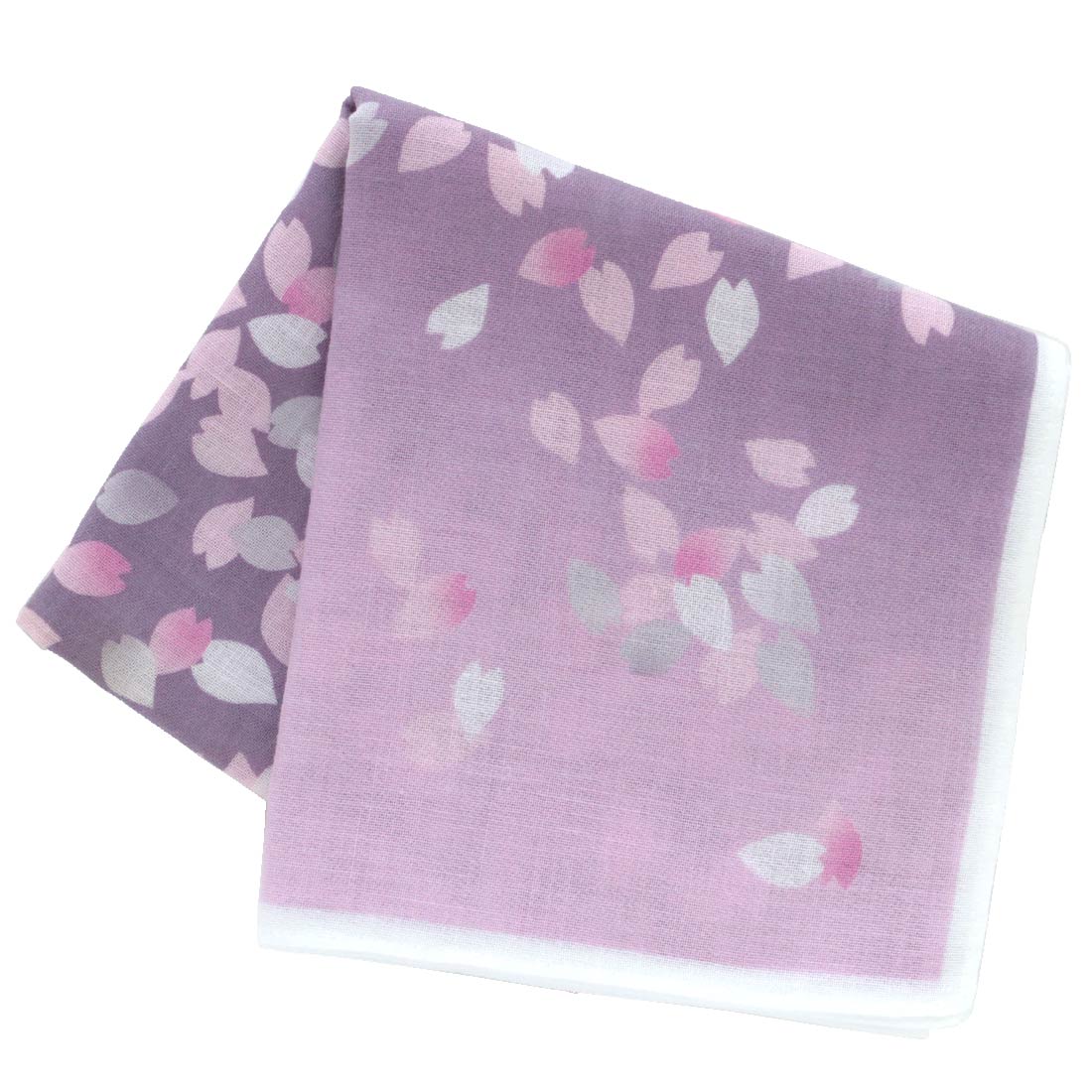 宇野千代 タオルハンカチ 桜ヘム ブルー 【宇野千代】 | ブランド,宇野