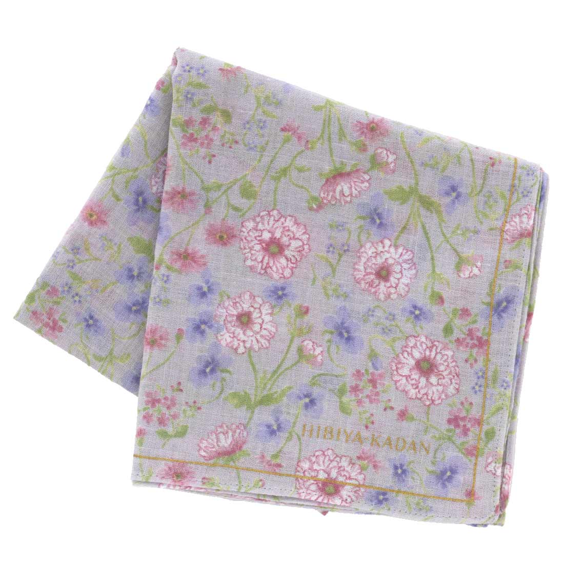 ヒビヤカダン 大判 ガーゼハンカチ（58cm）ミモザ イエロー 【日比谷