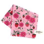 キャス キッドソン　プリントハンカチ　いちご柄　ピンク【Cath Kidston】