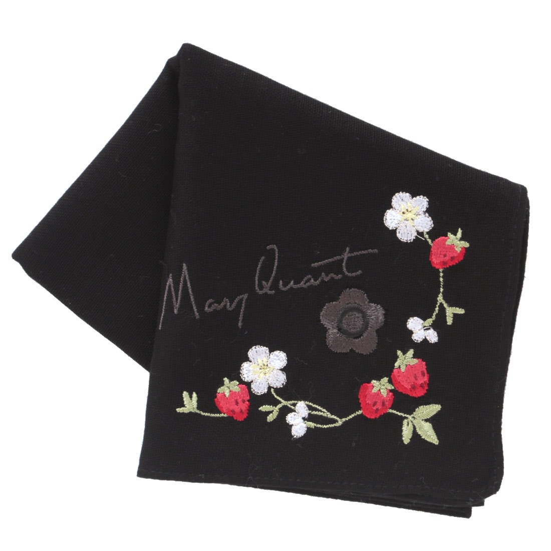 マリークワント タオルマフラー 接触冷感 ボーダー オレンジ 【MARY