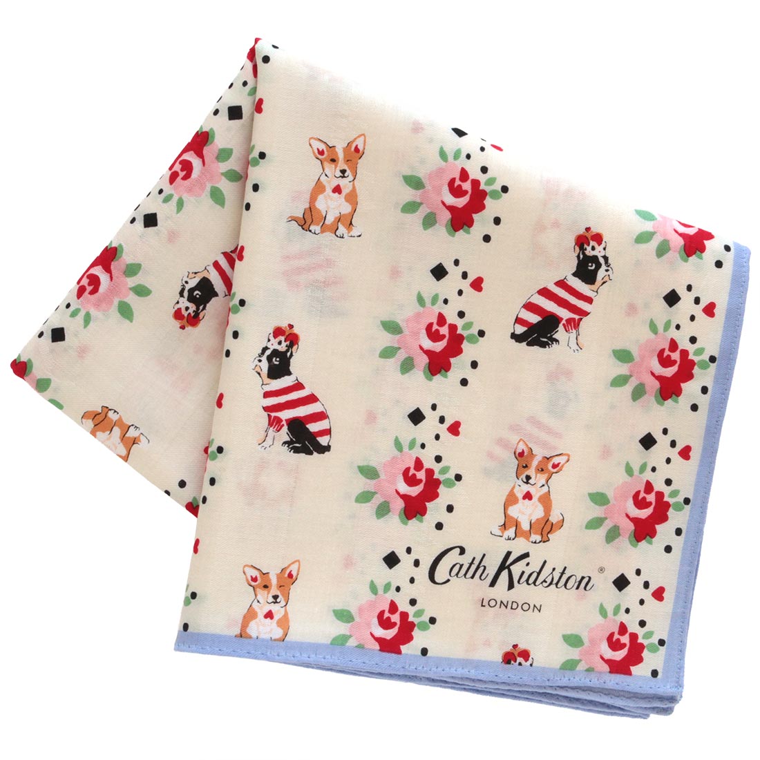 キャス キッドソン 大判 ガーゼハンカチ（58cm）ROYAL FRIENDS ピンク