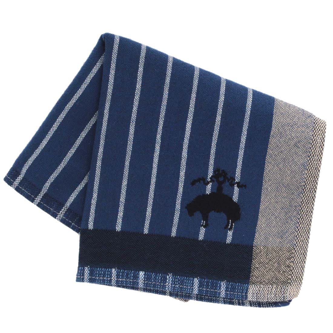 ブルックス ブラザーズ 表ガーゼ・裏タオルハンカチ 干支 蹄鉄刺繍