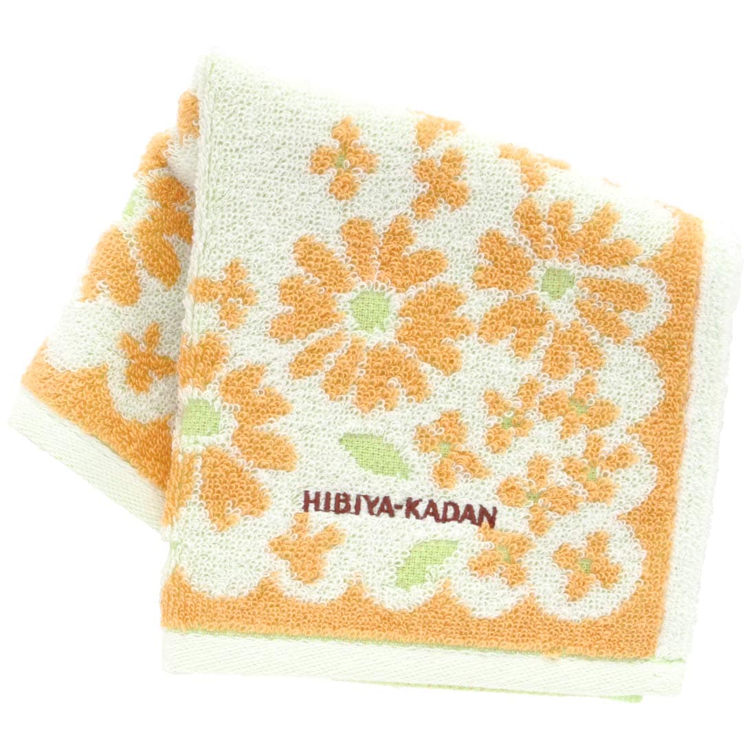 ヒビヤカダン ガーゼハンカチ チューリップ刺繍 ラベンダー 【日比谷