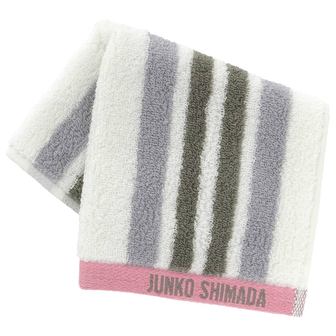 ジュンコシマダ ガーゼハンカチ ミモザ刺繍 ブルー 【JUNKO SHIMADA