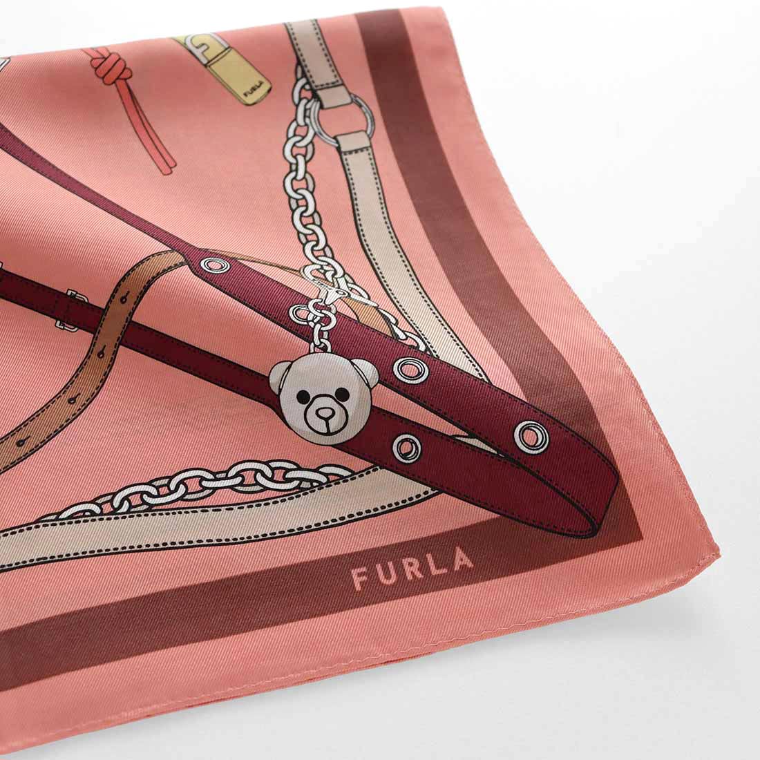 フルラ プリントハンカチ ベルトパターン ピンク 【FURLA】 | ブランド