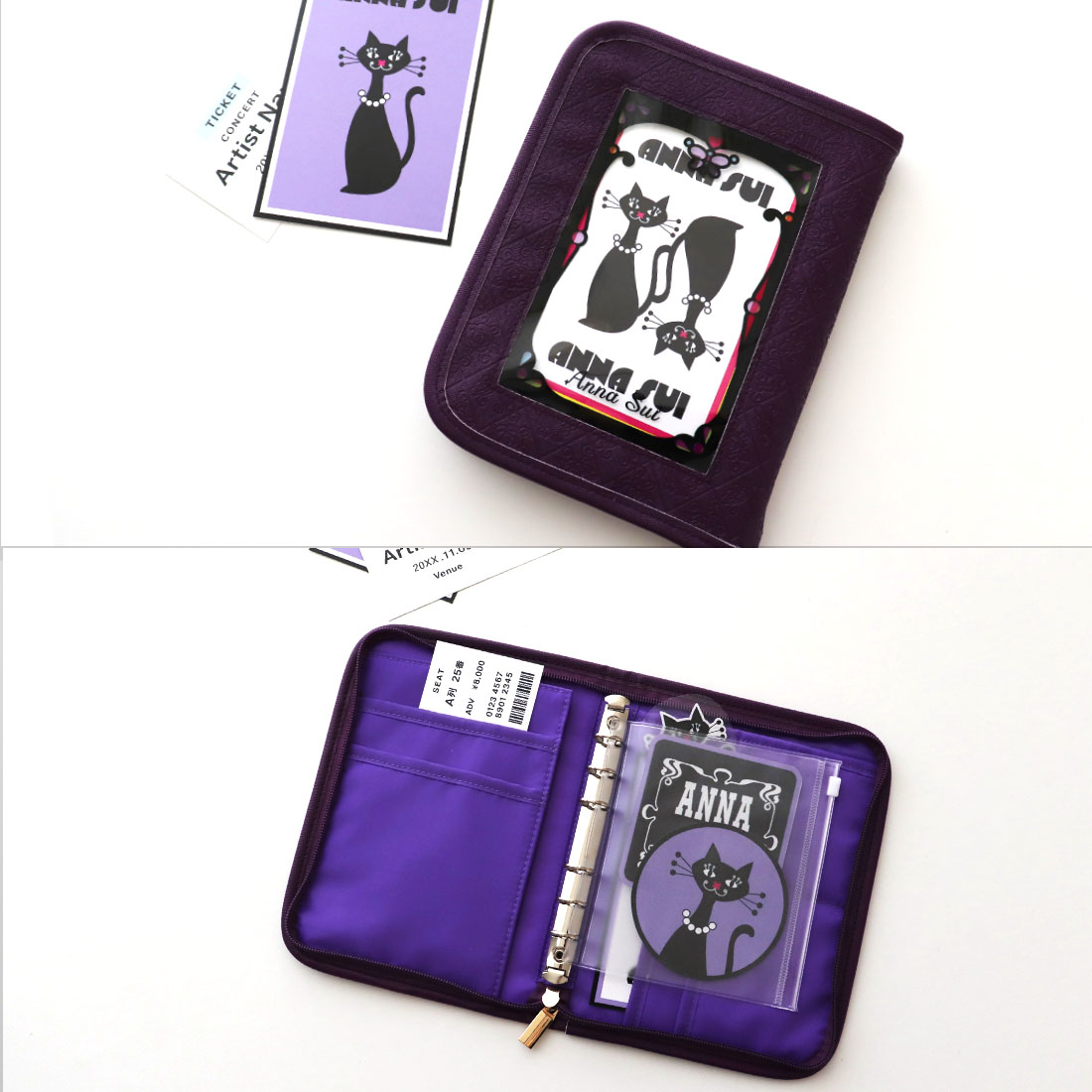 ANNA SUI 花柄キーケース パープル ANNA SUI アナスイ ANNASUI キーケース ローズハート : Paris