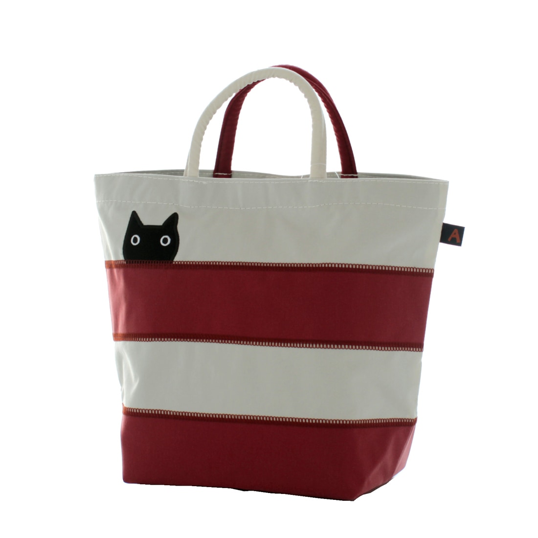 アツコマタノ ボーダー猫 ミニバッグ レッド 【Atsuko Matano