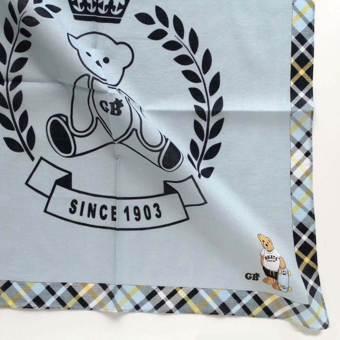 グレート・ブリティッシュ・テディベア プリントハンカチ テディベア