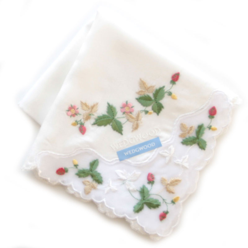 ウェッジウッド ワイルドストロベリー レースハンカチ 0001