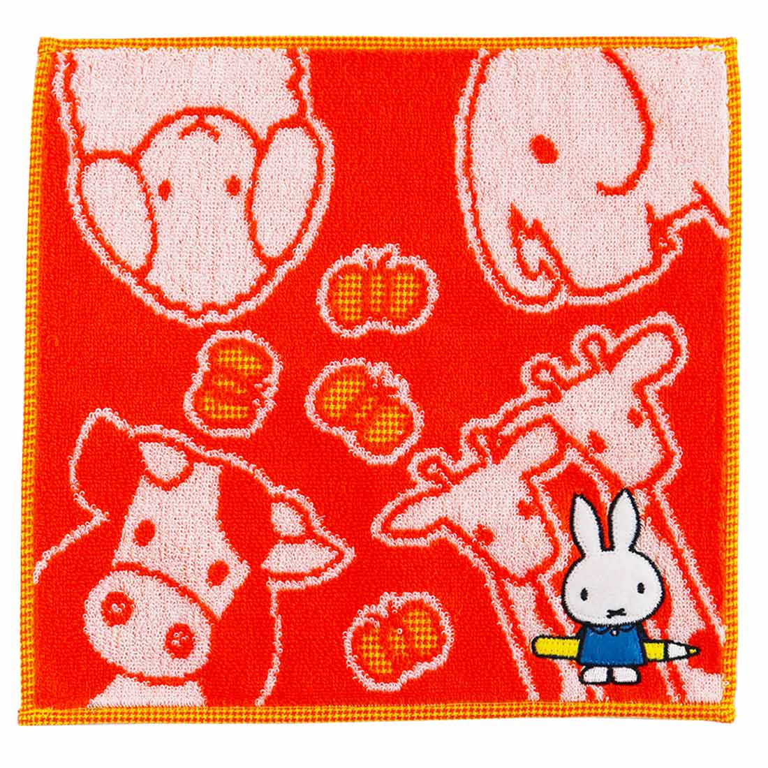 ミッフィー タオルハンカチ どうぶつえん オレンジ 【miffy  