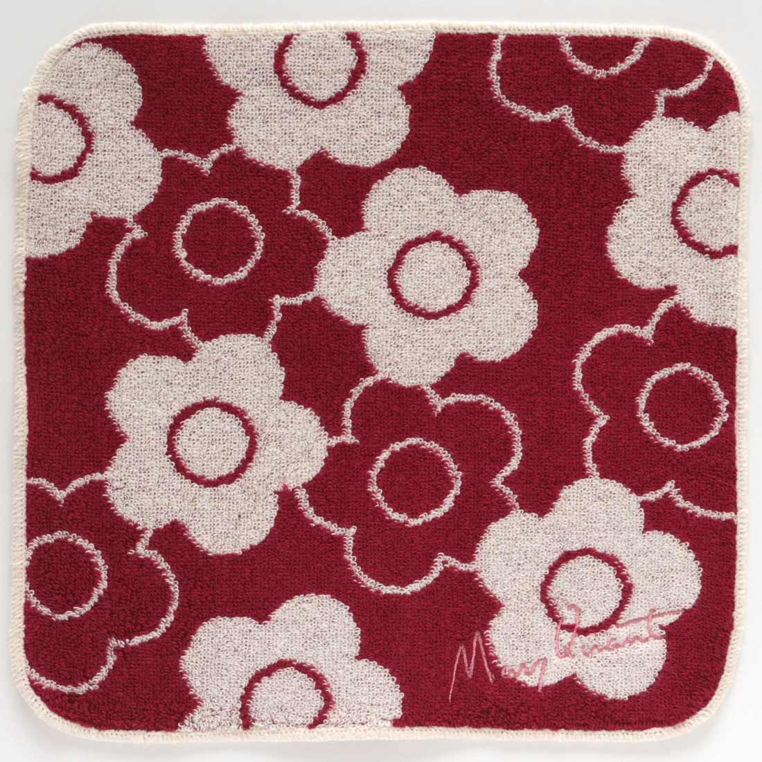 マリークワント タオルハンカチ デイジー 0027 レッド 【MARY QUANT
