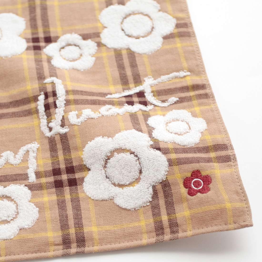 マリークワント 表ガーゼ・裏タオルハンカチ タータンチェック