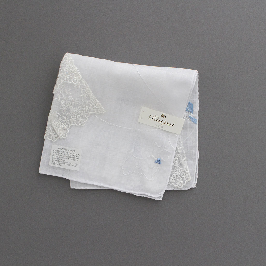 送料無料】ベトナム手刺繍ハンカチ ブライダル 7202 ホワイト 新婦