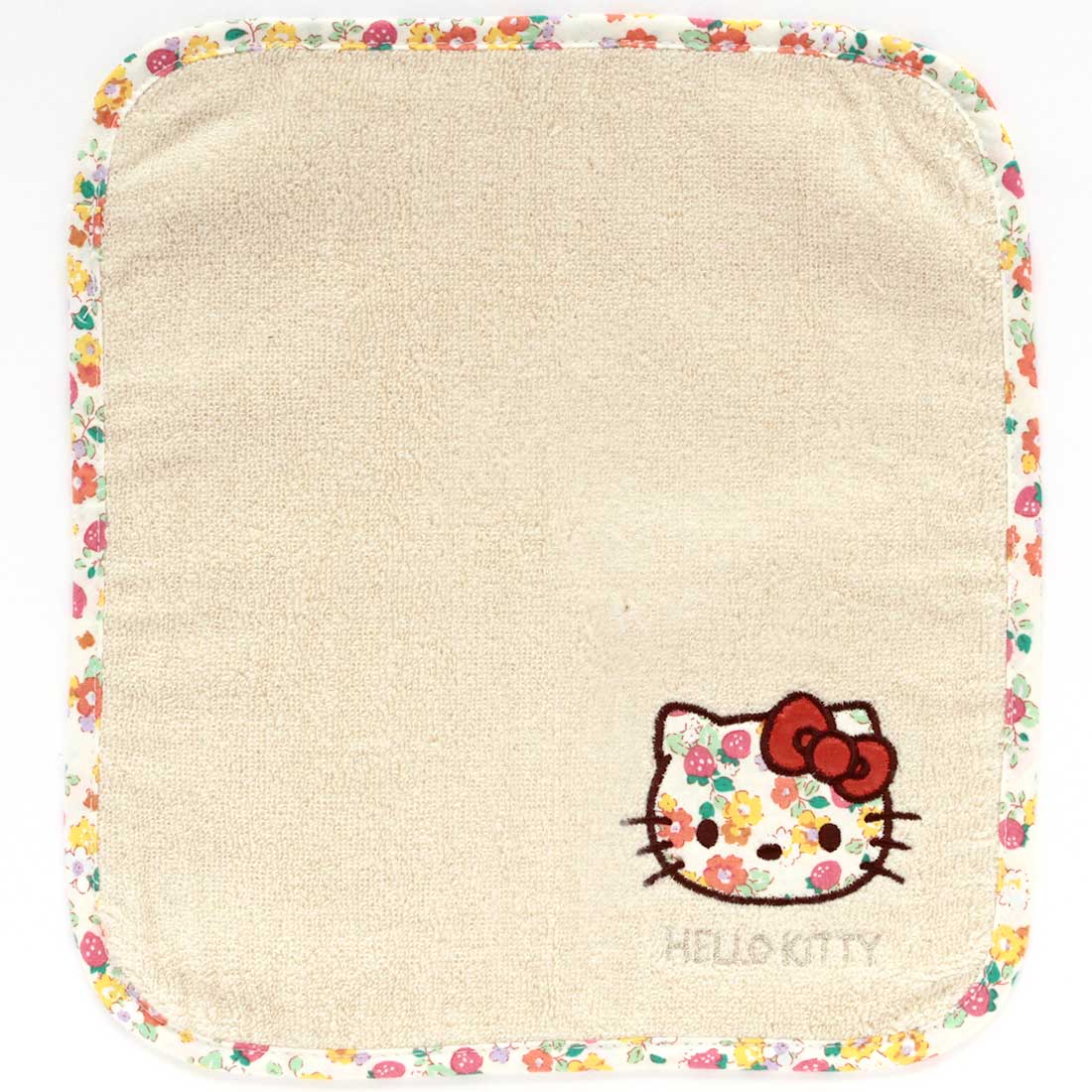 ハローキティ ミニ タオルハンカチ（23cm）花柄ハローキティ
