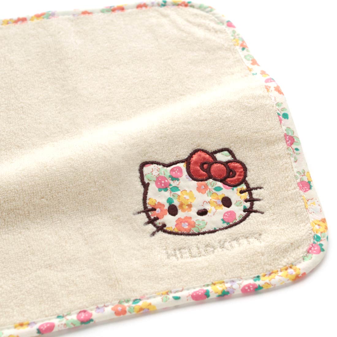 ハローキティ ミニ タオルハンカチ（23cm）花柄ハローキティ
