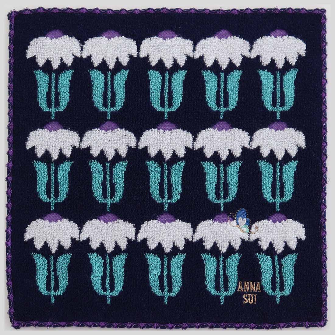 アナ スイ タオルハンカチ デイジー ネイビー 【アナスイ ANNA SUI