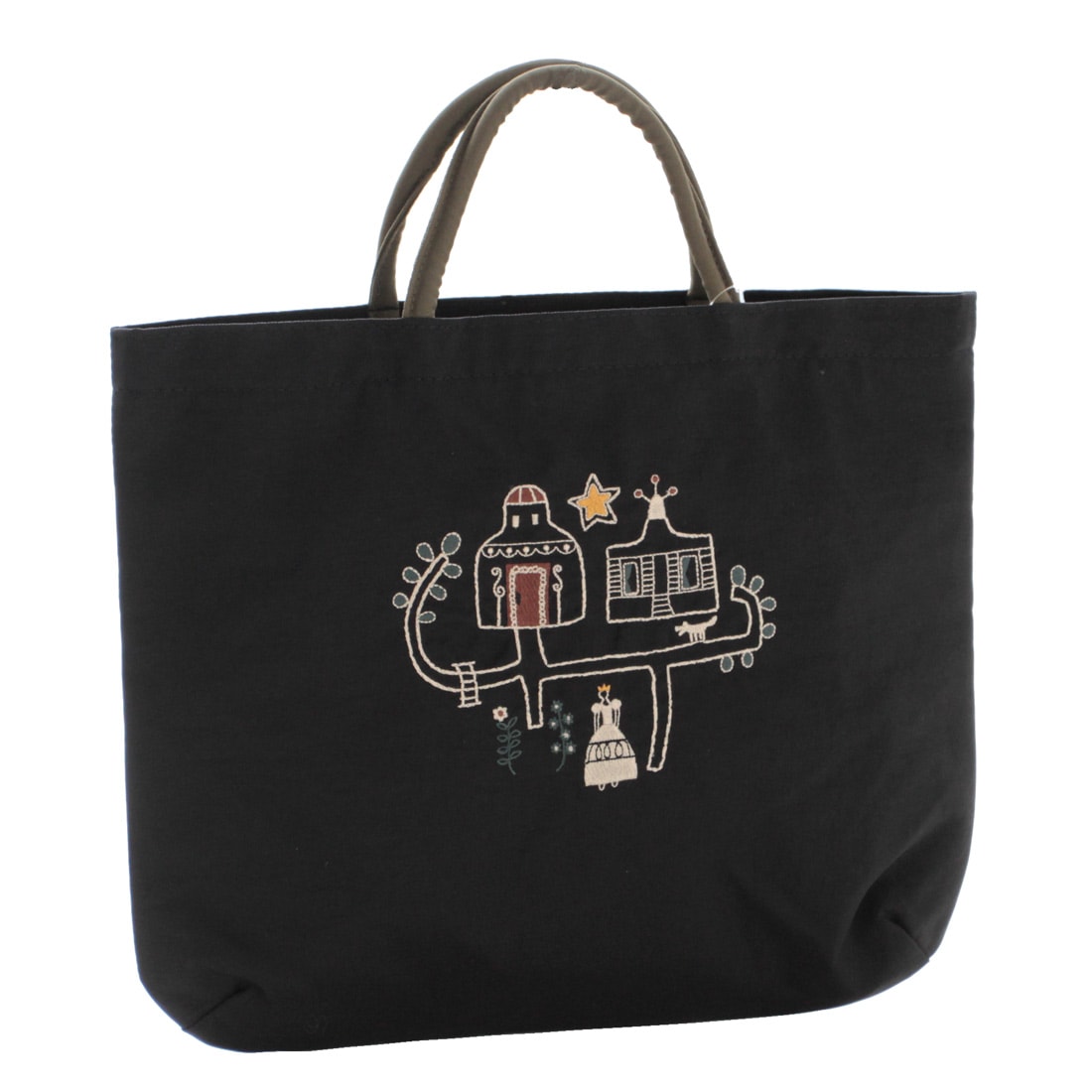アツコマタノ 刺繍バッグ ＜童話＞ ブラック 【Atsuko Matano