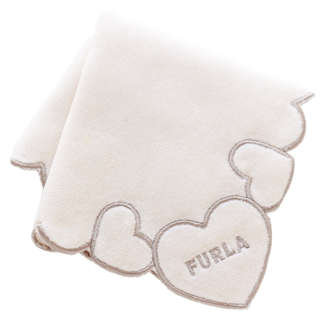 フルラ ミニ タオルハンカチ（約23cm） 0001 アイボリー 【FURLA