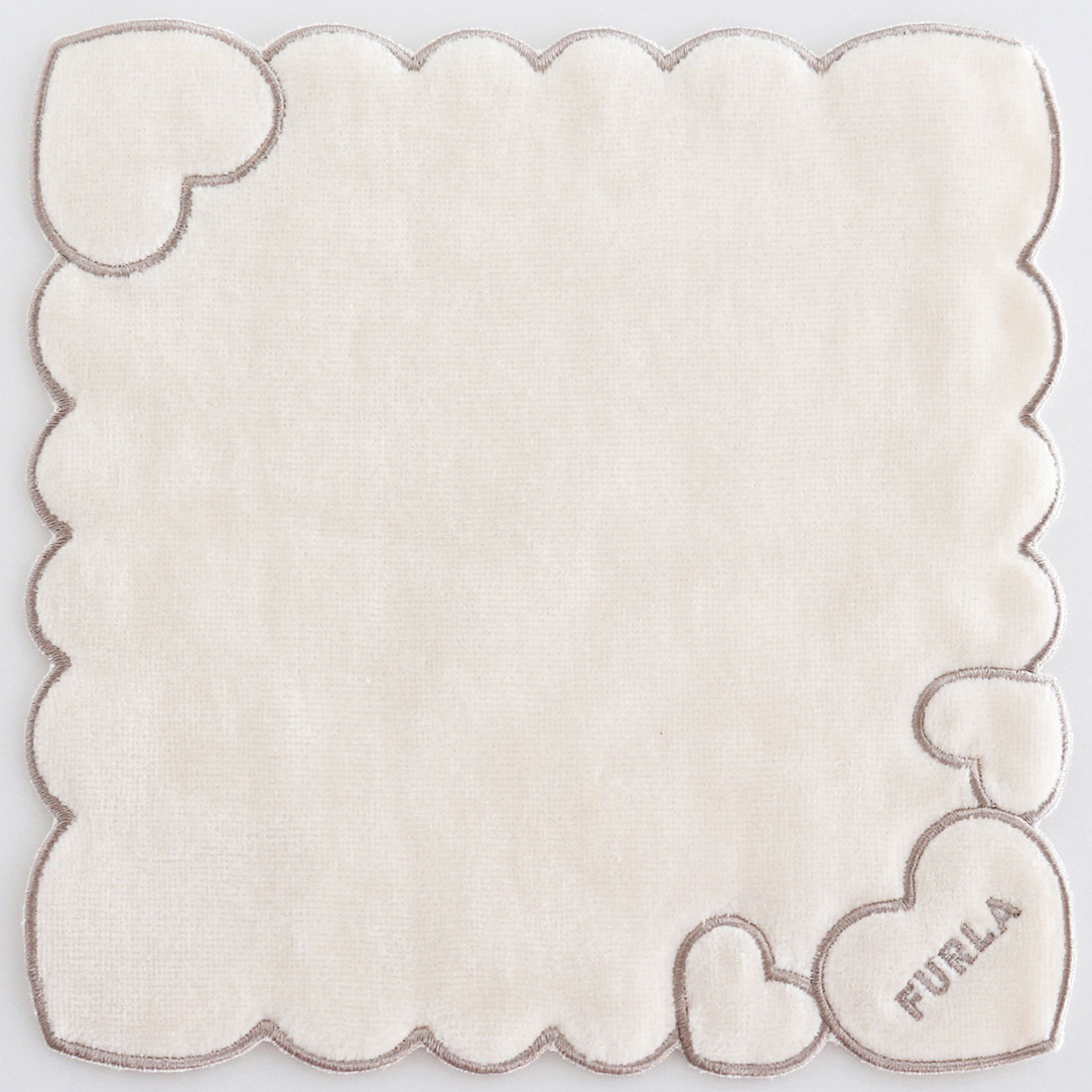 小物 R フルラ ミニ タオルハンカチ（約23cm） 0001 アイボリー 【FURLA