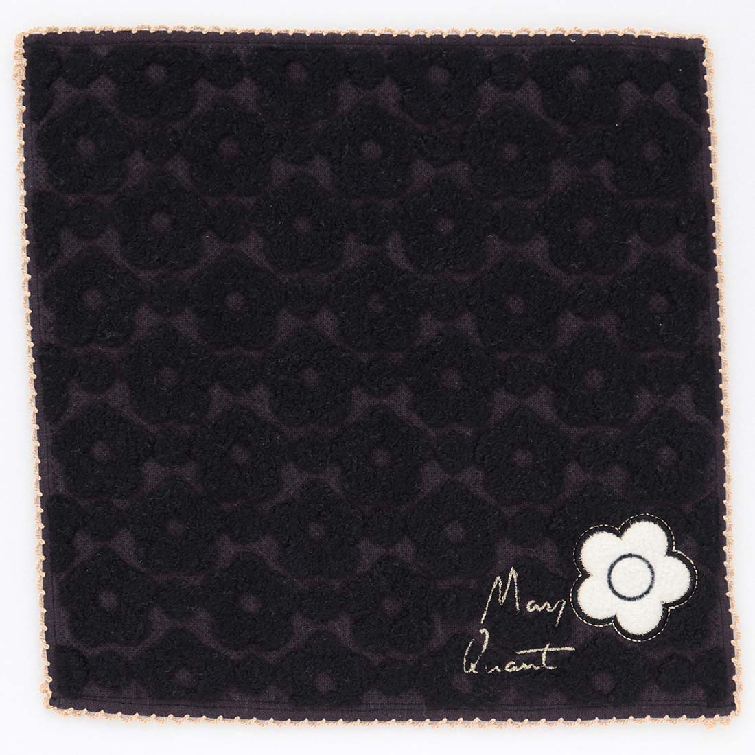【モフさん専用】マリークワント黒 A4サイズ対応 マリークワント タオルハンカチ 0004 ブラック 【MARY QUANT マリー