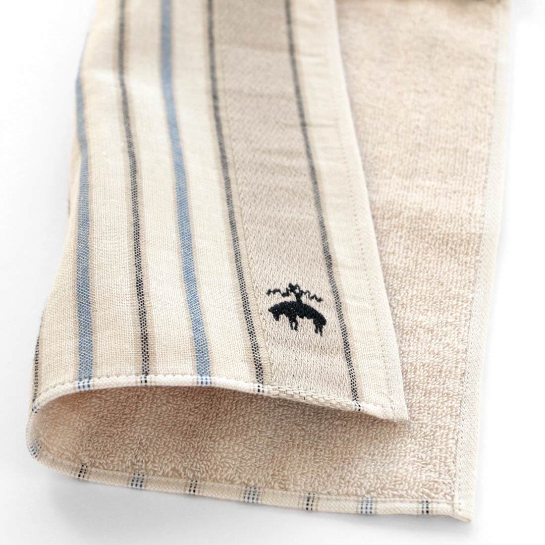 ブルックス ブラザーズ 表ガーゼ地・裏タオル ストライプ ベージュ