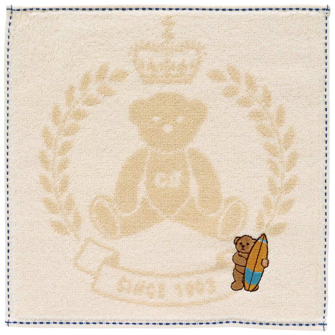 グレート・ブリティッシュ・テディベア モチーフ刺繍入り タオル