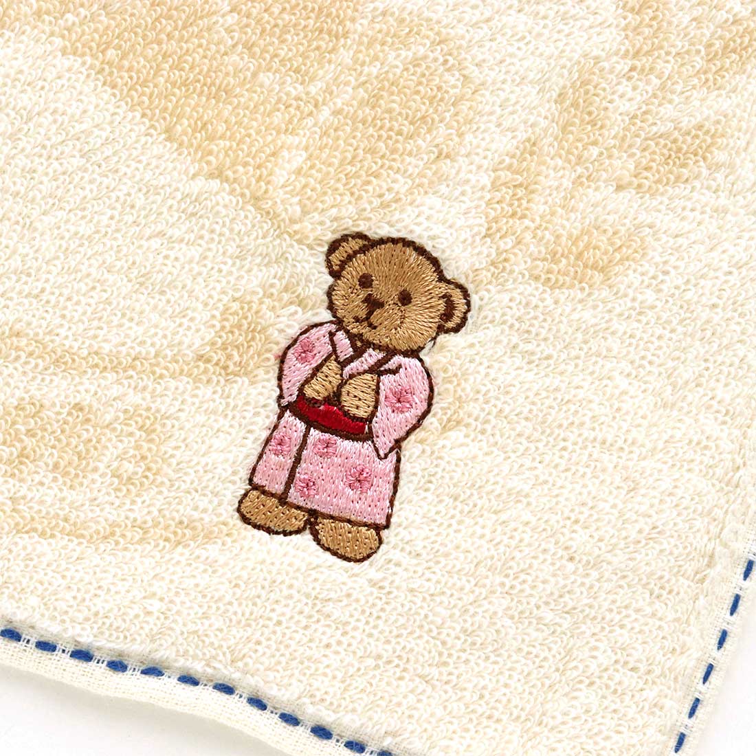 グレート・ブリティッシュ・テディベア モチーフ刺繍入り タオル