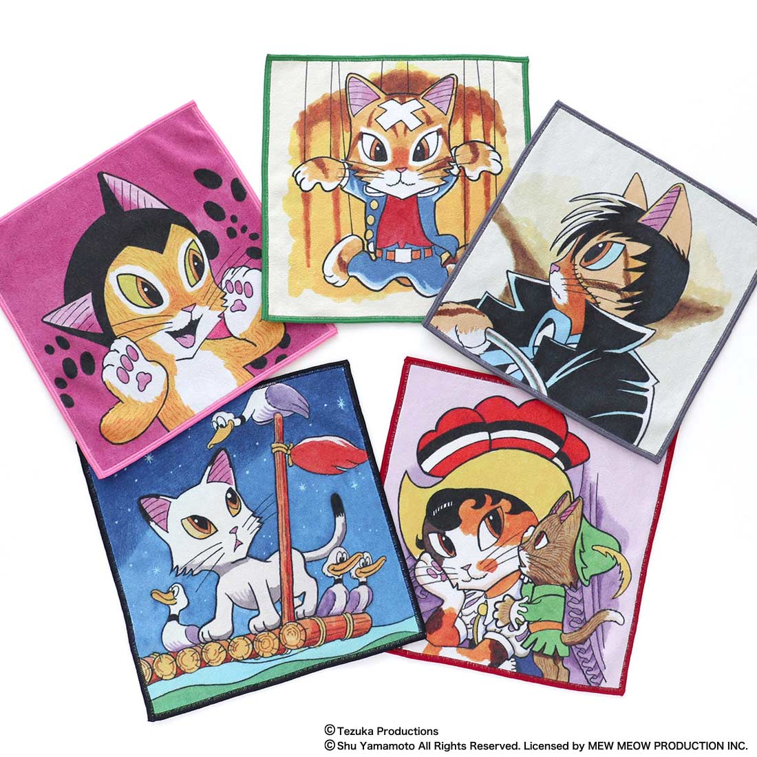 キャットアート スマホ・メガネ拭き ハンカチ ニャボンの騎士 【CAT