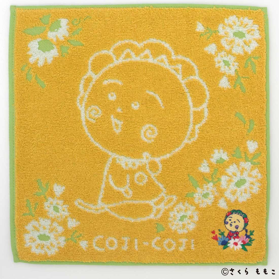 1月28日 午前10時 発売開始】 コジコジ タオルハンカチ 花に囲まれた