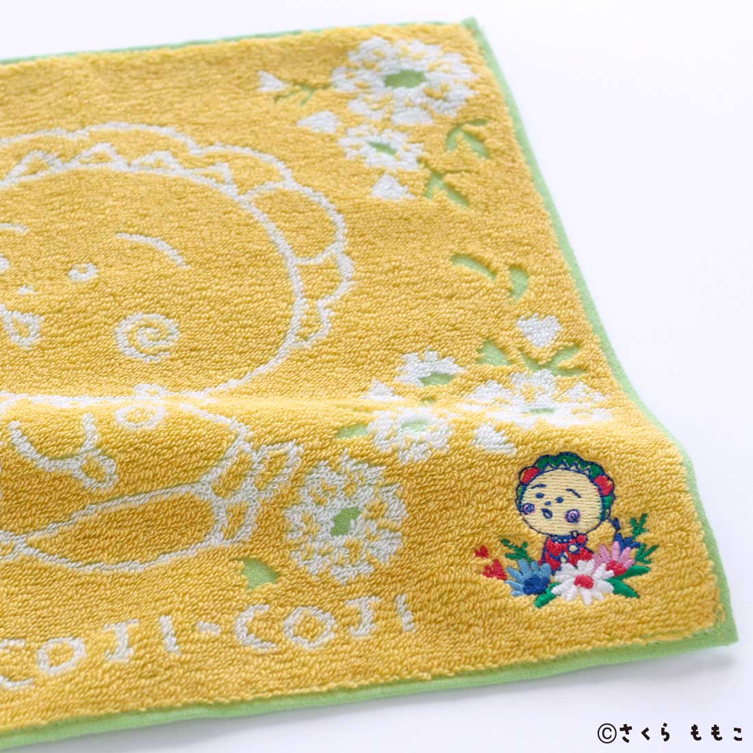 1月28日 午前10時 発売開始】 コジコジ タオルハンカチ 花に囲まれた