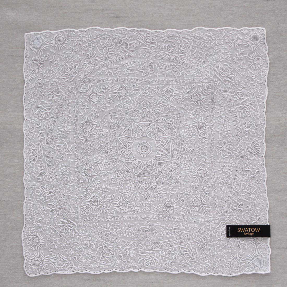 送料無料】汕頭手刺繍 ハンカチ ヘリテージ 1592 | レディース