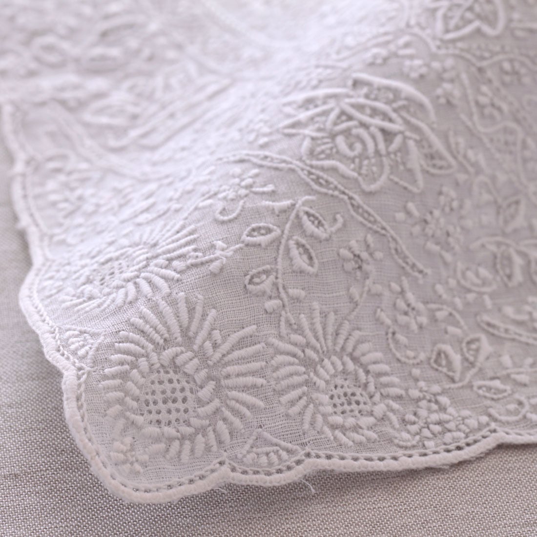 送料無料】汕頭手刺繍 ハンカチ ヘリテージ 1592 | レディース