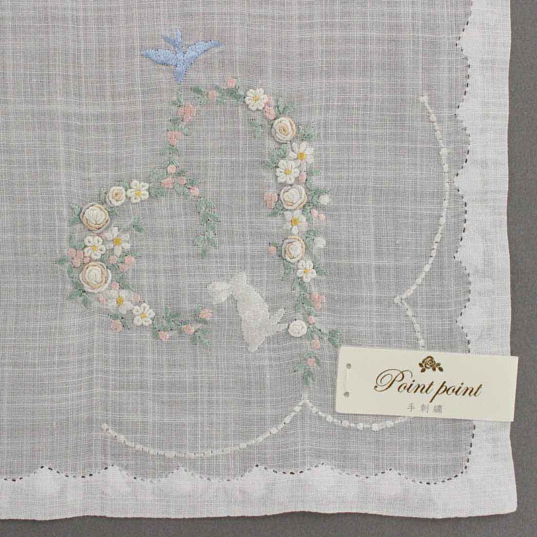 再現不可能品　至高の手刺繍ハンカチ　一面の手刺繍　ベトナム製　ポアンポアン 再現不可能品 至高の手刺繍ハンカチ 一面の手刺繍 ベトナム製
