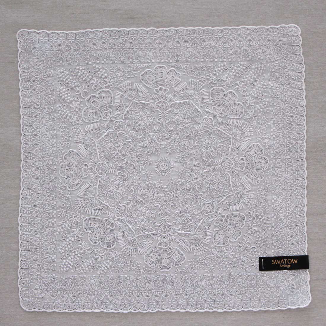 送料無料】汕頭手刺繍 ハンカチ ヘリテージ 1593 | レディース