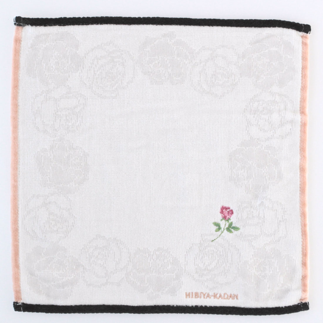 ヒビヤカダン タオルハンカチ バラ ホワイト 【日比谷花壇 HIBIYA