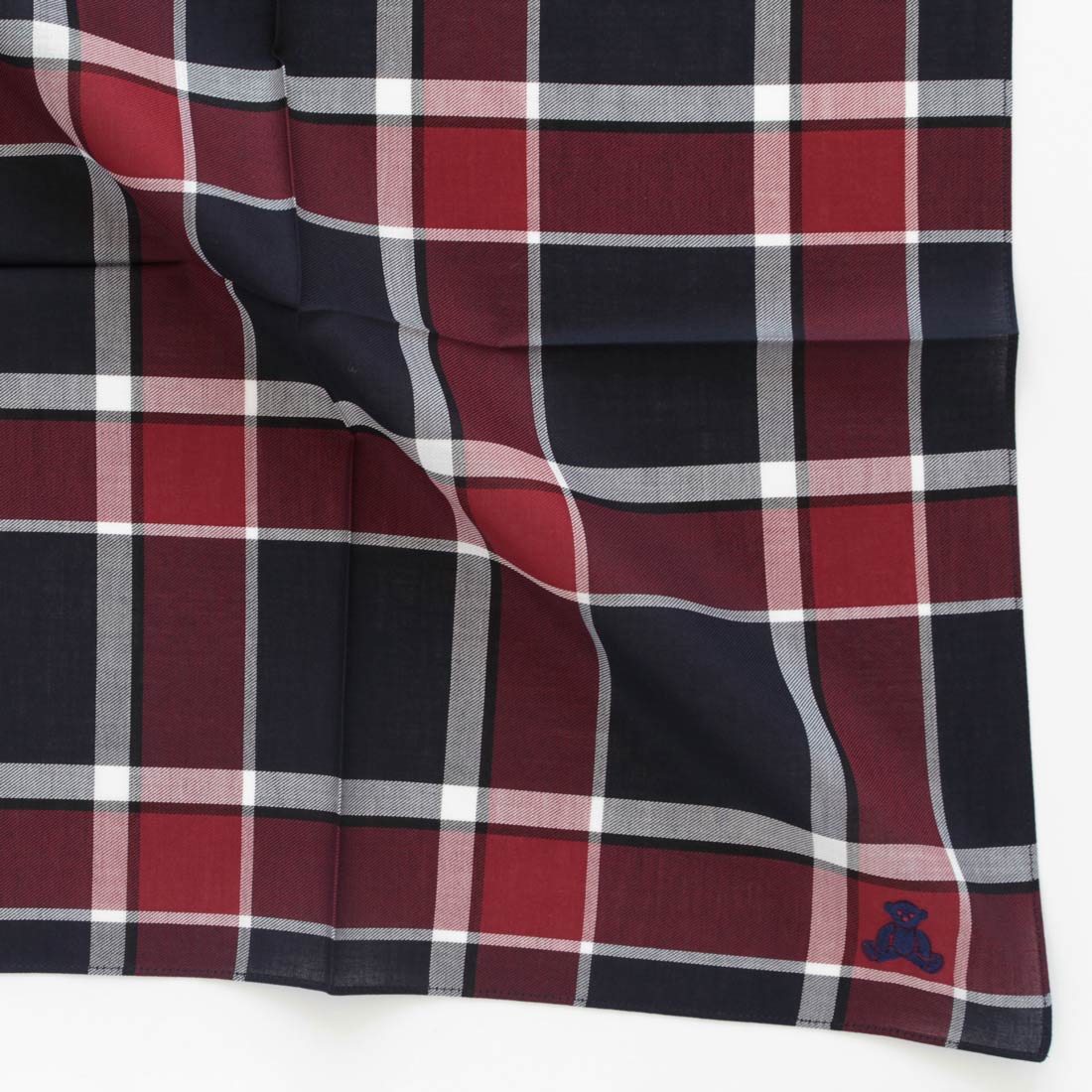 グレート・ブリティッシュ・テディベア メンズ ハンカチ ブロック