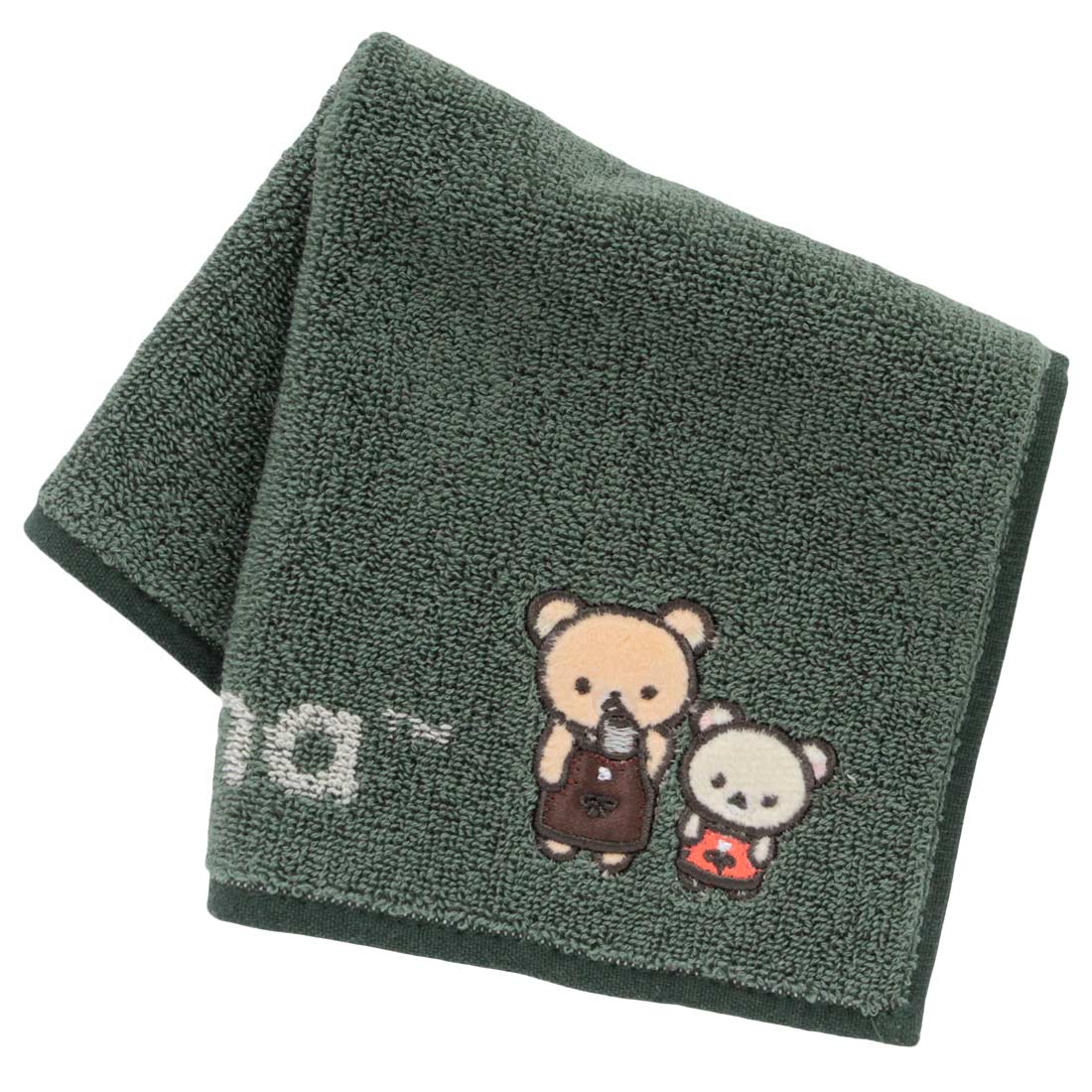 リラックマ タオルハンカチ リラックマとコリラックマ グリーン