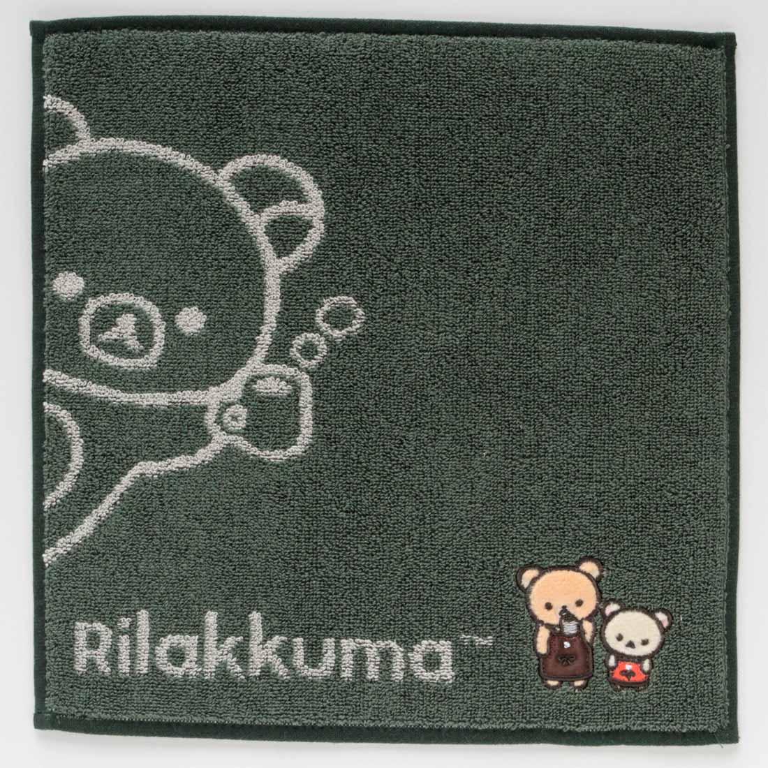 リラックマ タオルハンカチ リラックマとコリラックマ グリーン