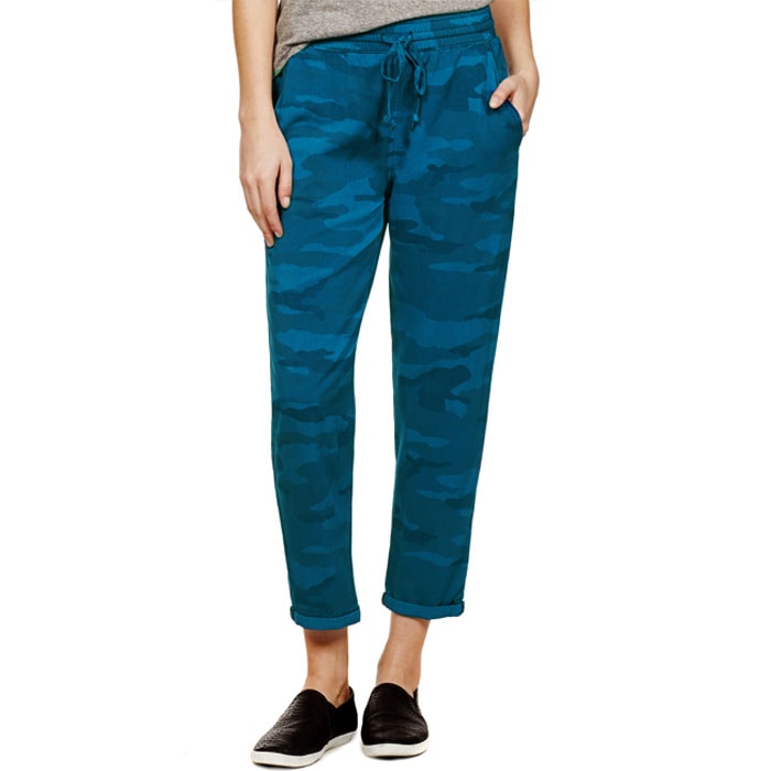 Current Elliott（カレントエリオット） THE DRAWSTRING LOUNGE TROUSER Blue Camo リラックスパンツ