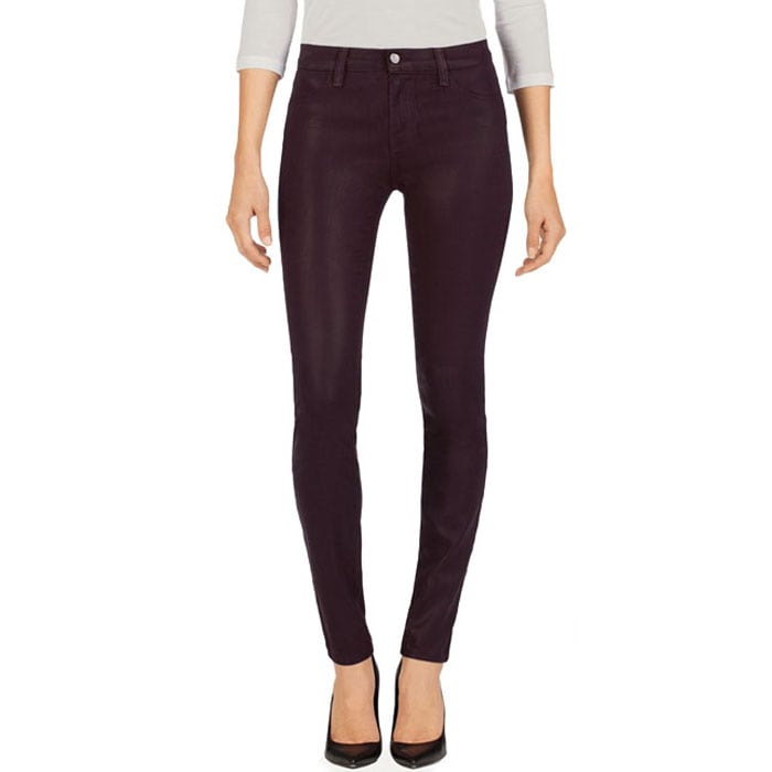 J Brand（ジェイブランド・ジェーブランド）485 Mid-Rise Super Skinny Lacquered Blackberry スキニーパンツ
