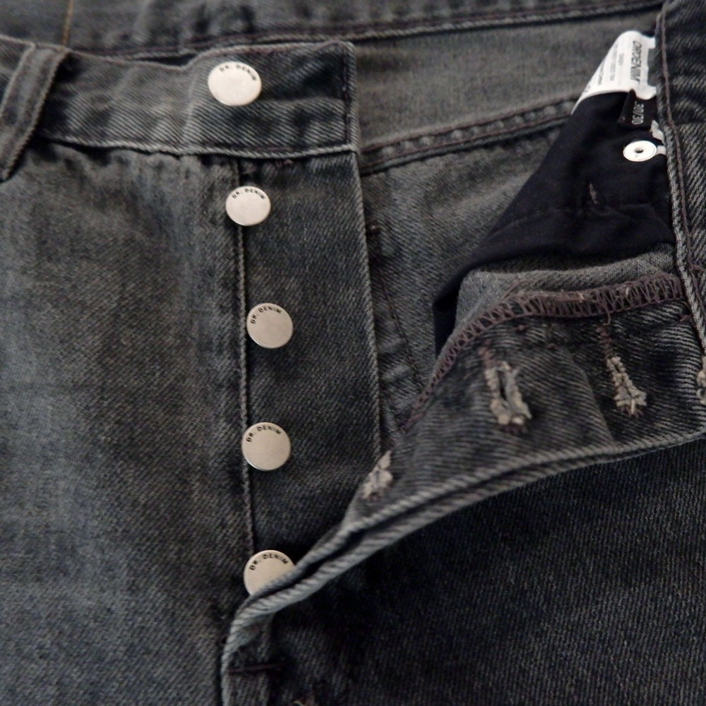 DR DENIM ドクターデニム DASH Relaxed Straight Mid Grey Used リラックス ストレート