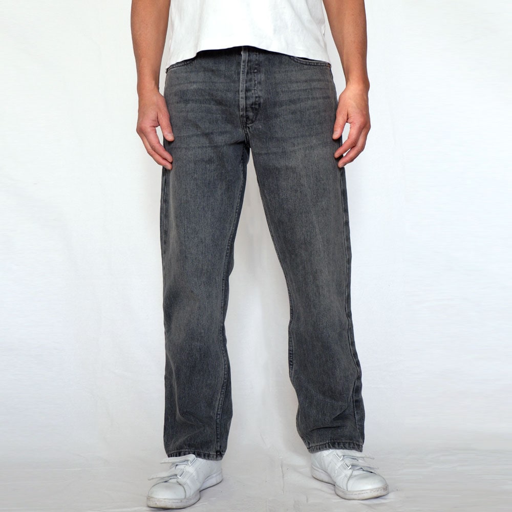 DR DENIM ドクターデニム DASH Relaxed Straight Mid Grey Used リラックス ストレート